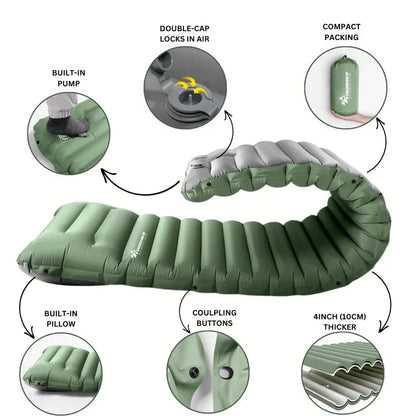 GreenCloud Air Slaapmat: Uw Ultieme Slaapoase met Ingebouwde Pomp™