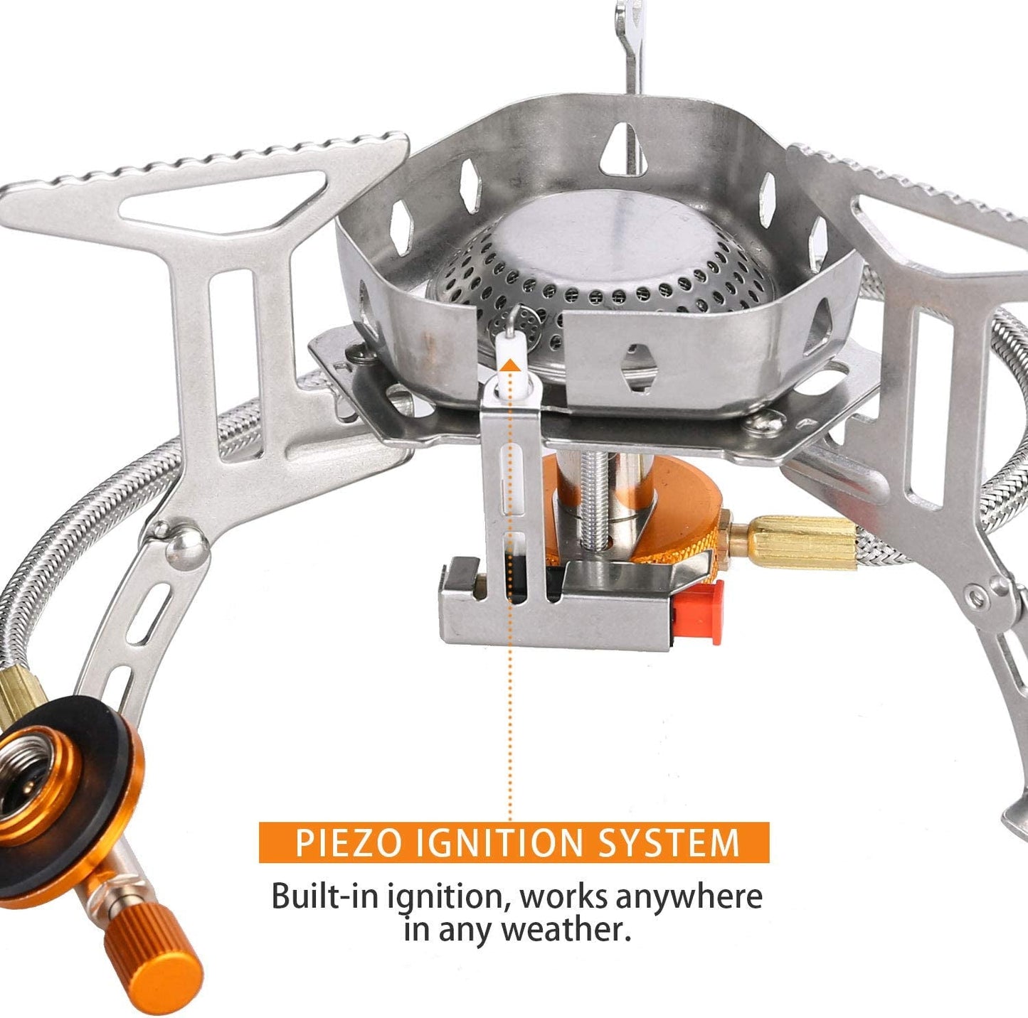 Windproof Camping Gas Stove -  Portable Collapsible Outdoor Camping Stove