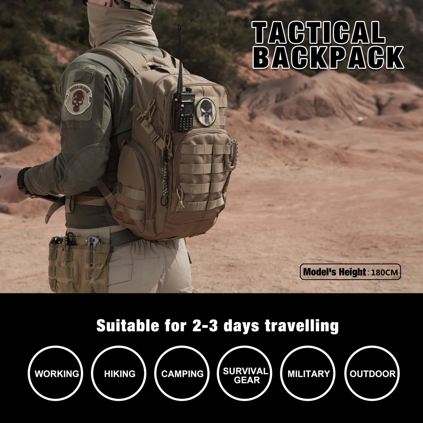 RangerPro 25L Military Assault Pack Tactical Backpack for Men