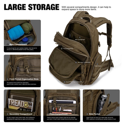 RangerPro 25L Military Assault Pack Tactical Backpack for Men