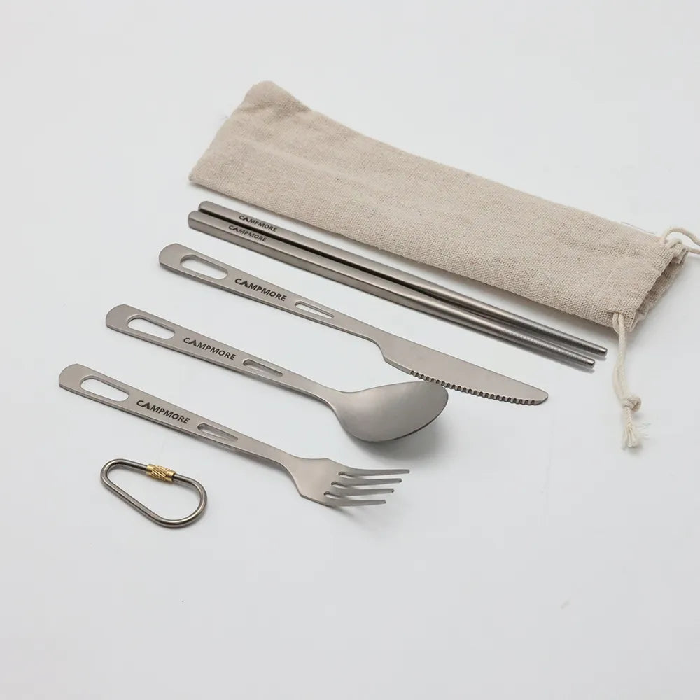 Titanium Tableware - Ultralight Cutlery Set for Camping