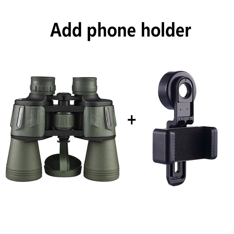 German Military 20X50 Zoom Binoculars - Long Range, HD, Low Night Vision for Camping