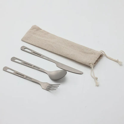 Titanium Tableware - Ultralight Cutlery Set for Camping