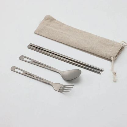 Titanium Tableware - Ultralight Cutlery Set for Camping