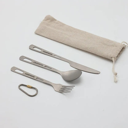 Titanium Tableware - Ultralight Cutlery Set for Camping