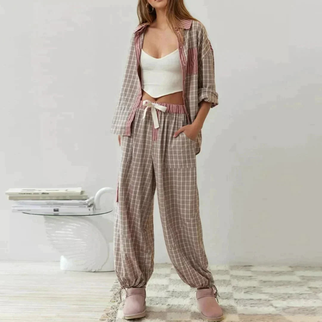 Callie™️ Geruite pyjama voor dames